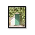 Picture of Green Door with Lush Leaves _GroupedProduct_Rectangle_Portrait_Photography _GroupedProduct_Rectangle_Portrait_Framed_Matted_