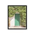Picture of Green Door with Lush Leaves _GroupedProduct_Rectangle_Portrait_Photography _GroupedProduct_Rectangle_Portrait_Framed_Matted_