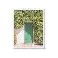 Picture of Green Door with Lush Leaves _GroupedProduct_Rectangle_Portrait_Photography _GroupedProduct_Rectangle_Portrait_Framed_Matted_