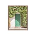 Picture of Green Door with Lush Leaves _GroupedProduct_Rectangle_Portrait_Photography _GroupedProduct_Rectangle_Portrait_Framed_Matted_