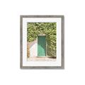 Picture of Green Door with Lush Leaves _GroupedProduct_Rectangle_Portrait_Photography _GroupedProduct_Rectangle_Portrait_Framed_Matted_