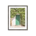 Picture of Green Door with Lush Leaves _GroupedProduct_Rectangle_Portrait_Photography _GroupedProduct_Rectangle_Portrait_Framed_Matted_