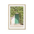 Picture of Green Door with Lush Leaves _GroupedProduct_Rectangle_Portrait_Photography _GroupedProduct_Rectangle_Portrait_Framed_Matted_