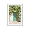 Picture of Green Door with Lush Leaves _GroupedProduct_Rectangle_Portrait_Photography _GroupedProduct_Rectangle_Portrait_Framed_Matted_