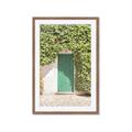 Picture of Green Door with Lush Leaves _GroupedProduct_Rectangle_Portrait_Photography _GroupedProduct_Rectangle_Portrait_Framed_Matted_