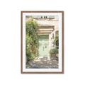 Picture of Pastel Green Door in Spring _GroupedProduct_Rectangle_Portrait_Photography _GroupedProduct_Rectangle_Portrait_Framed_Matted_