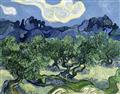 Picture of Vincent Van Gogh's Olive Trees With the Alpilles (1889) _GroupedProduct_Rectangle_Landscape_Unframed_Print_Only_