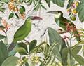 Picture of Green Nostalgic Tropical Birds _GroupedProduct_Rectangle_Landscape_Unframed_Print_Only_