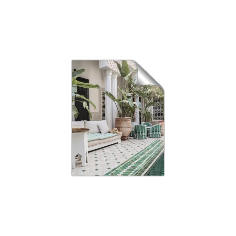 Picture of Green Hotel Pool _GroupedProduct_Rectangle_Portrait_Photography _GroupedProduct_Rectangle_Portrait_Unframed_Print_Only_