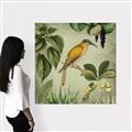 Picture of Yellow Nostalgic Tropical Birds _GroupedProduct_Square_Canvas_