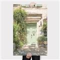Picture of Pastel Green Door in Spring _GroupedProduct_Rectangle_Portrait_Photography _GroupedProduct_Rectangle_Portrait_Canvas_