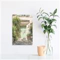 Picture of Pastel Green Door in Spring _GroupedProduct_Rectangle_Portrait_Photography _GroupedProduct_Rectangle_Portrait_Canvas_