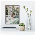 Picture of Green Hotel Pool _GroupedProduct_Rectangle_Portrait_Photography _GroupedProduct_Rectangle_Portrait_Canvas_Framed_