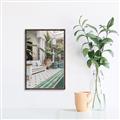 Picture of Green Hotel Pool _GroupedProduct_Rectangle_Portrait_Photography _GroupedProduct_Rectangle_Portrait_Canvas_Framed_