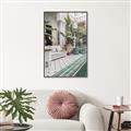 Picture of Green Hotel Pool _GroupedProduct_Rectangle_Portrait_Photography _GroupedProduct_Rectangle_Portrait_Canvas_Framed_