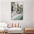 Picture of Green Hotel Pool _GroupedProduct_Rectangle_Portrait_Photography _GroupedProduct_Rectangle_Portrait_Canvas_Framed_