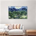 Picture of Vincent Van Gogh's Olive Trees With the Alpilles (1889) _GroupedProduct_Rectangle_Landscape_Canvas_Framed_