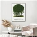 Picture of Kilmarnock Weeping Willow Tree Lithograph _GroupedProduct_Rectangle_Portrait_Canvas_Framed_