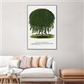 Picture of Kilmarnock Weeping Willow Tree Lithograph _GroupedProduct_Rectangle_Portrait_Canvas_Framed_