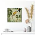 Picture of Yellow Nostalgic Tropical Birds _GroupedProduct_Square_Canvas_Framed_