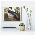 Picture of Vintage Heron Bird _GroupedProduct_Rectangle_Landscape_Canvas_Framed_