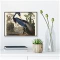 Picture of Vintage Heron Bird _GroupedProduct_Rectangle_Landscape_Canvas_Framed_