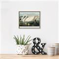 Picture of Vintage Floating White Swan _GroupedProduct_Rectangle_Landscape_Canvas_Framed_