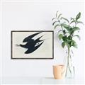 Picture of Vintage Black Sooty Tern _GroupedProduct_Rectangle_Landscape_Canvas_Framed_