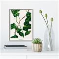 Picture of Nostalgic Green Murgrona Leaves _GroupedProduct_Rectangle_Portrait_Canvas_Framed_