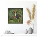 Picture of Tropical Paradise Toucan Bird _GroupedProduct_Square_Canvas_Framed_