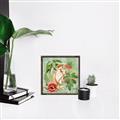 Picture of Tropical Paradise Cockatoos Bird _GroupedProduct_Square_Canvas_Framed_