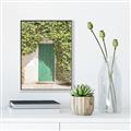 Picture of Green Door with Lush Leaves _GroupedProduct_Rectangle_Portrait_Photography _GroupedProduct_Rectangle_Portrait_Canvas_Framed_