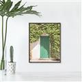 Picture of Green Door with Lush Leaves _GroupedProduct_Rectangle_Portrait_Photography _GroupedProduct_Rectangle_Portrait_Canvas_Framed_