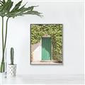 Picture of Green Door with Lush Leaves _GroupedProduct_Rectangle_Portrait_Photography _GroupedProduct_Rectangle_Portrait_Canvas_Framed_