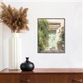Picture of Pastel Green Door in Spring _GroupedProduct_Rectangle_Portrait_Photography _GroupedProduct_Rectangle_Portrait_Canvas_Framed_