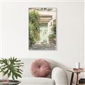 Picture of Pastel Green Door in Spring _GroupedProduct_Rectangle_Portrait_Photography _GroupedProduct_Rectangle_Portrait_Canvas_Framed_