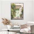 Picture of Pastel Green Door in Spring _GroupedProduct_Rectangle_Portrait_Photography _GroupedProduct_Rectangle_Portrait_Canvas_Framed_