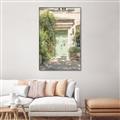 Picture of Pastel Green Door in Spring _GroupedProduct_Rectangle_Portrait_Photography _GroupedProduct_Rectangle_Portrait_Canvas_Framed_