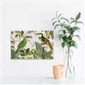 Picture of Green Nostalgic Tropical Birds _GroupedProduct_Rectangle_Landscape_Unframed_Print_Only_