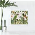 Picture of Green Nostalgic Tropical Birds _GroupedProduct_Rectangle_Landscape_Unframed_Print_Only_