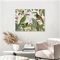 Picture of Green Nostalgic Tropical Birds _GroupedProduct_Rectangle_Landscape_Unframed_Print_Only_