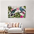 Picture of Blue Nostalgic Tropical Parrot Birds _GroupedProduct_Rectangle_Landscape_Unframed_Print_Only_