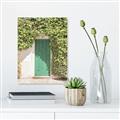 Picture of Green Door with Lush Leaves _GroupedProduct_Rectangle_Portrait_Photography _GroupedProduct_Rectangle_Portrait_Unframed_Print_Only_
