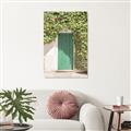 Picture of Green Door with Lush Leaves _GroupedProduct_Rectangle_Portrait_Photography _GroupedProduct_Rectangle_Portrait_Unframed_Print_Only_