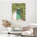 Picture of Green Door with Lush Leaves _GroupedProduct_Rectangle_Portrait_Photography _GroupedProduct_Rectangle_Portrait_Unframed_Print_Only_