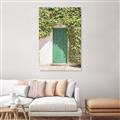Picture of Green Door with Lush Leaves _GroupedProduct_Rectangle_Portrait_Photography _GroupedProduct_Rectangle_Portrait_Unframed_Print_Only_