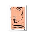 Picture of Peach Portait Line Art _GroupedProduct_Rectangle_Portrait_Canvas_