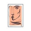 Picture of Peach Portait Line Art _GroupedProduct_Rectangle_Portrait_Canvas_Framed_