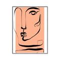 Picture of Peach Portait Line Art _GroupedProduct_Rectangle_Portrait_Canvas_Framed_