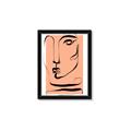 Picture of Peach Portait Line Art _GroupedProduct_Rectangle_Portrait_Framed_Matted_